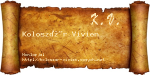 Koloszár Vivien névjegykártya