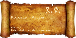 Koloszár Vivien névjegykártya